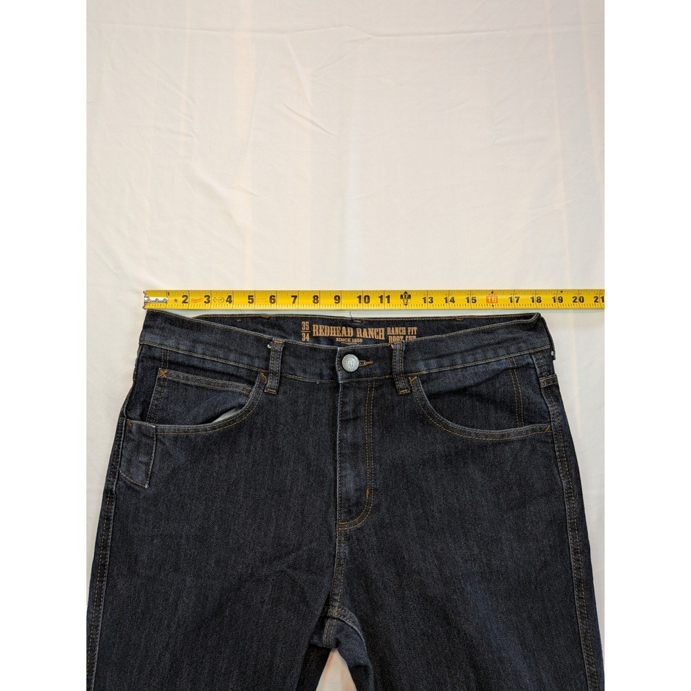 Redhead Ranch Ranch Fit Boot Cut Jeans 35x34 Dark Indigo Stretch - Picture 8 of 12